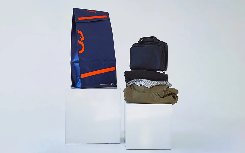 Boomerang Mehrwegversandtasche in Größe L